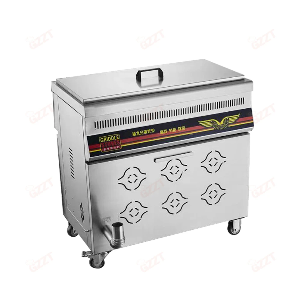 55L Big Oil Tank Commercial Gas Deep Fryer Fried Chicken Drumsticks Oil Water Separation for Donuts Churros Fast Fried Food