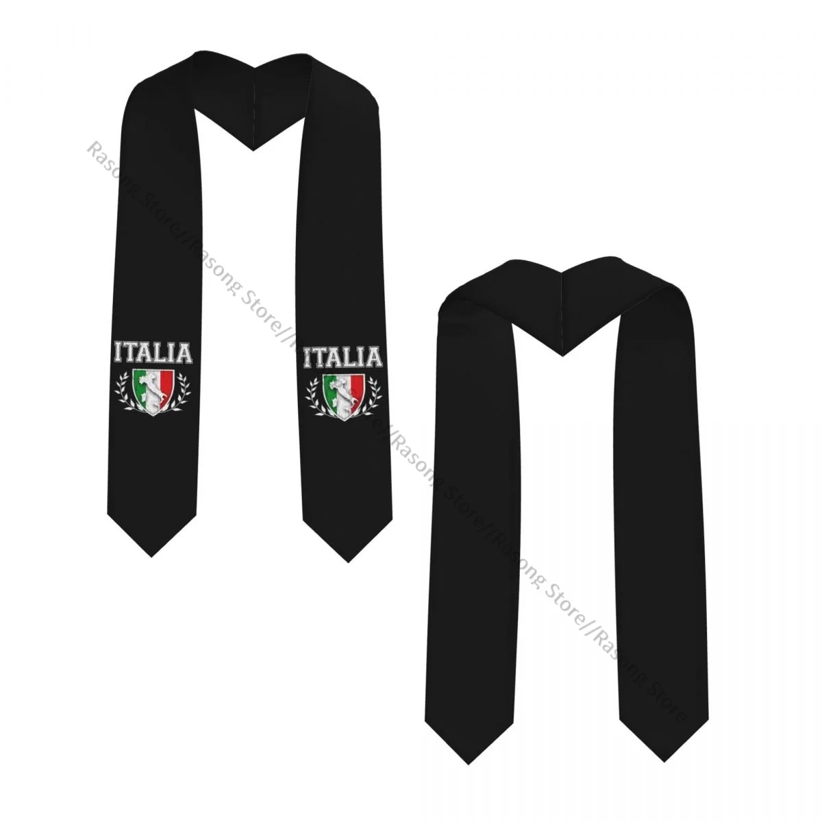 Italy Flag Unisex Adult Graduation Stole Shawl for Academic Commencements Celebration Uniform