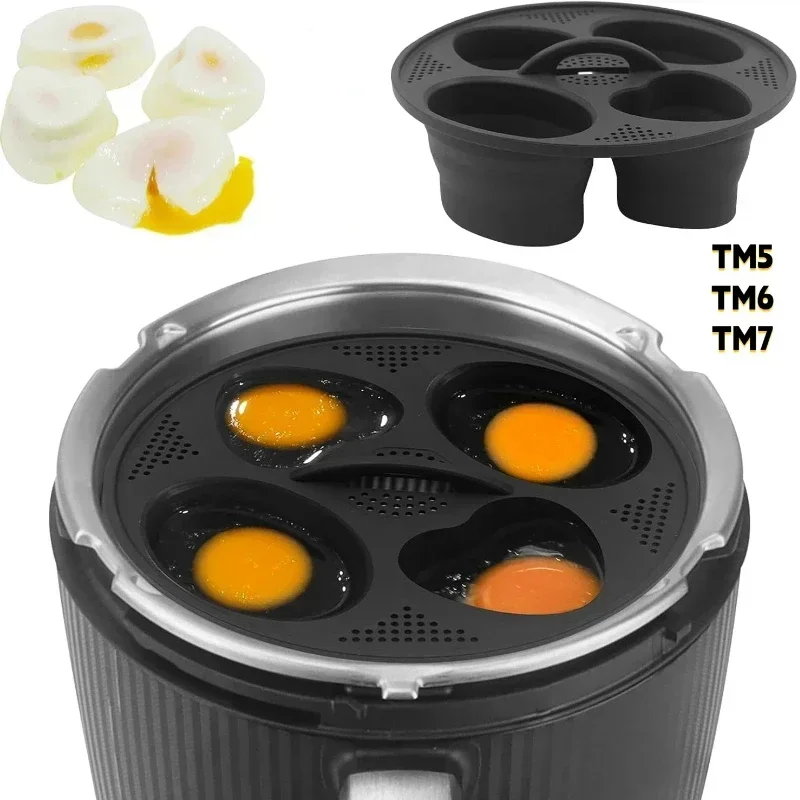 Suitable for Thermomix TM7 TM6 TM5 Egg Boilers and Cookware Inserts, Food Grade PP Molds, and Perfect Boiled Egg TM Accessories
