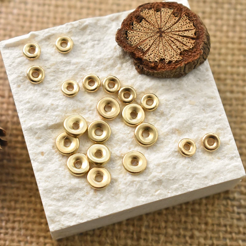 Echte 14K Goldfilled Flache Rondell-Perlen Goldperlen für Schmuckherstellung Handgemachtes DIY-Zubehör Gold-Schmuckkomponenten Saatperlen – Detail 16
