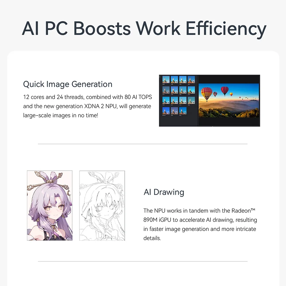 Мини-игровой ПК Beelink SER9 DDR5 AMD Ryzen AI 9 HX370 Мощный ПК с искусственным интеллектом 32G 1T NVME PCIe4.0 SSD Настольный компьютер VS SER8