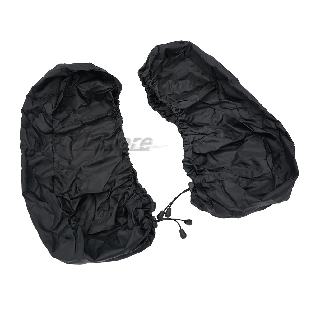 يصلح ل هارلي بجولة شارع الإنزلاق السرج أجزاء دراجة نارية أسود غطاء مقاوم للماء يغطي باجر مكبر صوت غطاء 1 Pairs