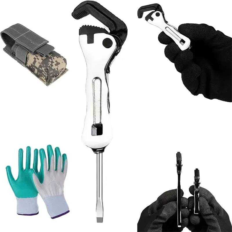 

New Multi-functional Wrench Micro Stubby Pipe Vise Miniature Stubborn Wrench Hardware Tools Mini Short Handle Wrench Portable