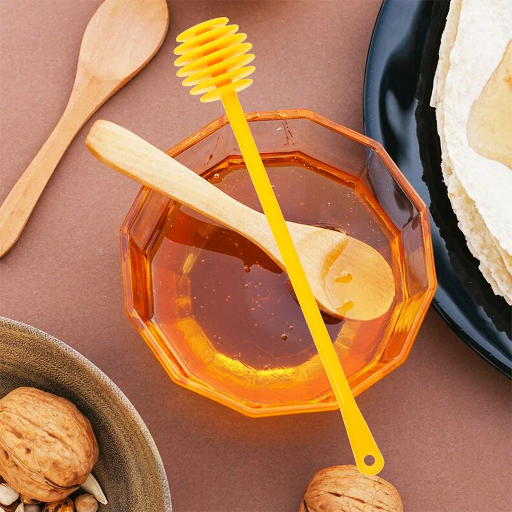 

8pcs Dipper Sticks Long Handle Honey Stirrer Spoon For Honey Jar Syrup Dispensing Easy Clean Kitchen Beekeeping Supplies