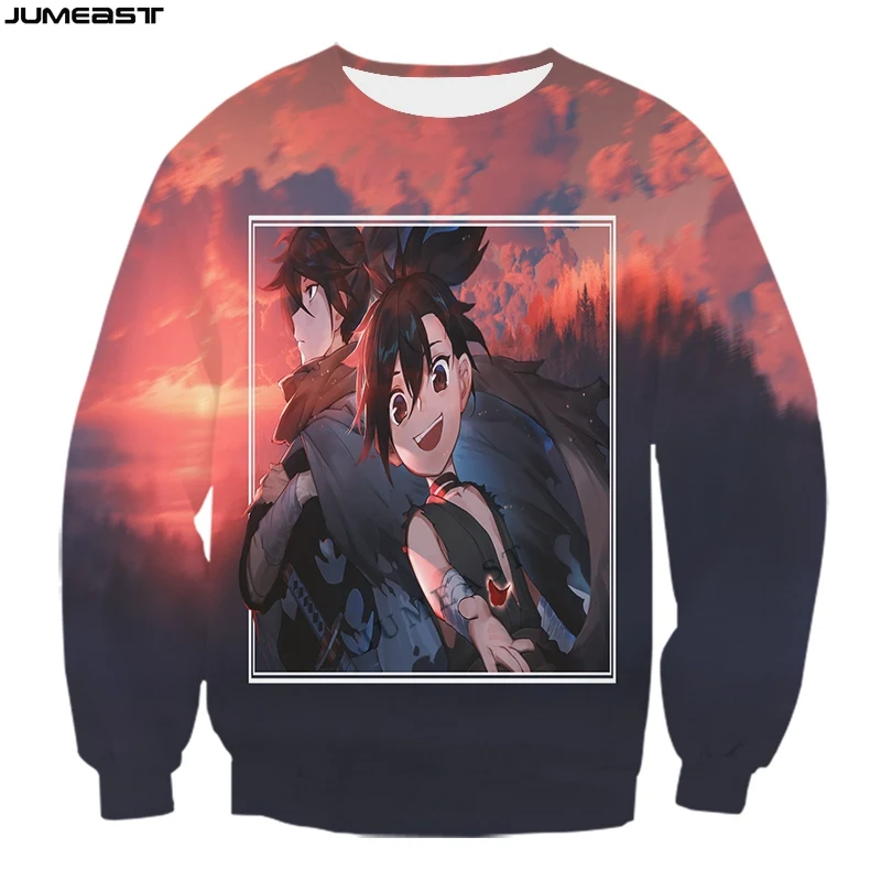 Jumeast Y2k Men Women 3D Printed Sweatshirt Cartoon Anime Dororo Long Sleeve T Shirt Sport Pullover Tops Tees