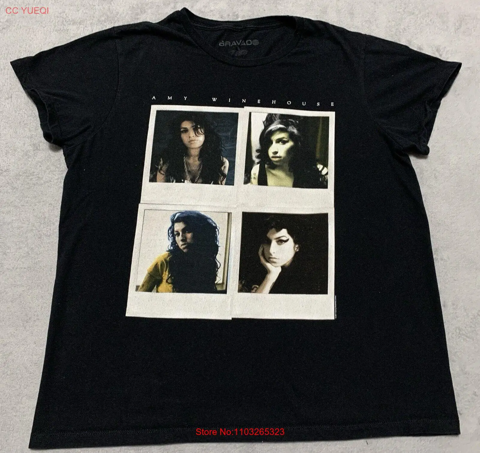 Amy Winehouse T-Shirt Women’s XL Black Short Sleeve Graphic Music Band