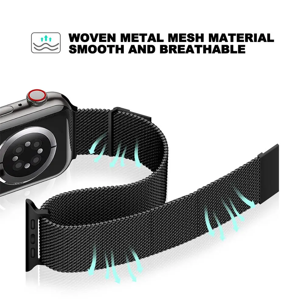 Magnetic Loop for Apple Watch Band, Pulseira Correa, iWatch Ultra Series 8, 3, 6, SE, 7 Strap, 44mm, 40mm, 45mm, 41mm, 49mm, 38 milímetros, 42 milímetros