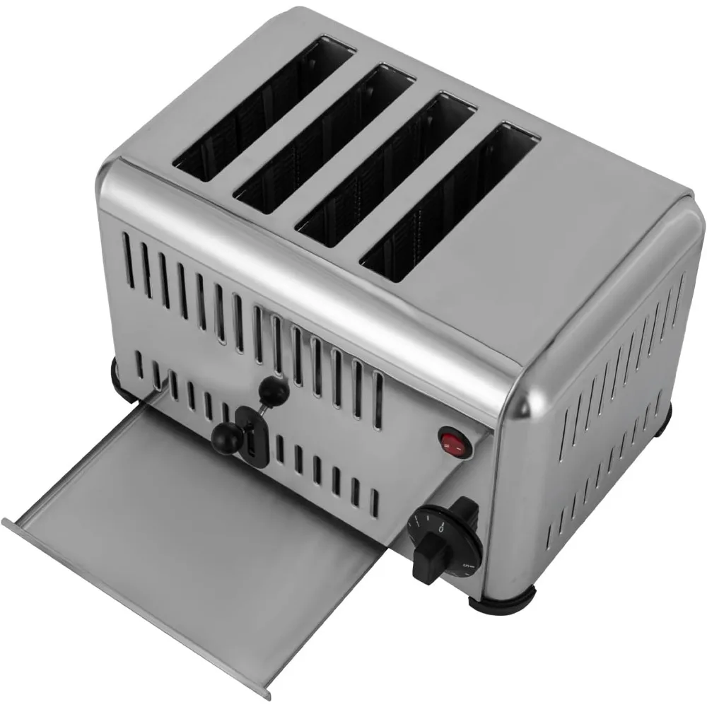 Bread Baking Machine, 4-Slice Pop-up Stainless Steel Baking Machine, Bread Baking Machine Machine with Timing Function