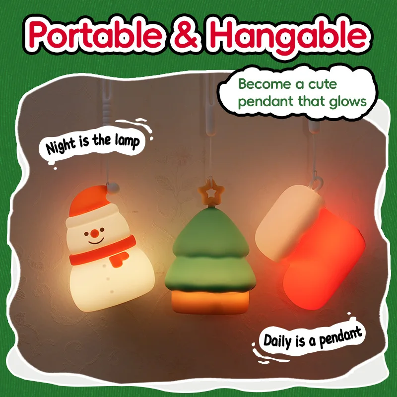

New Christmas Series LED Window Decor - Hanging Ornaments, Gifts, Tap Light, Kids Room Night Light for Sleep