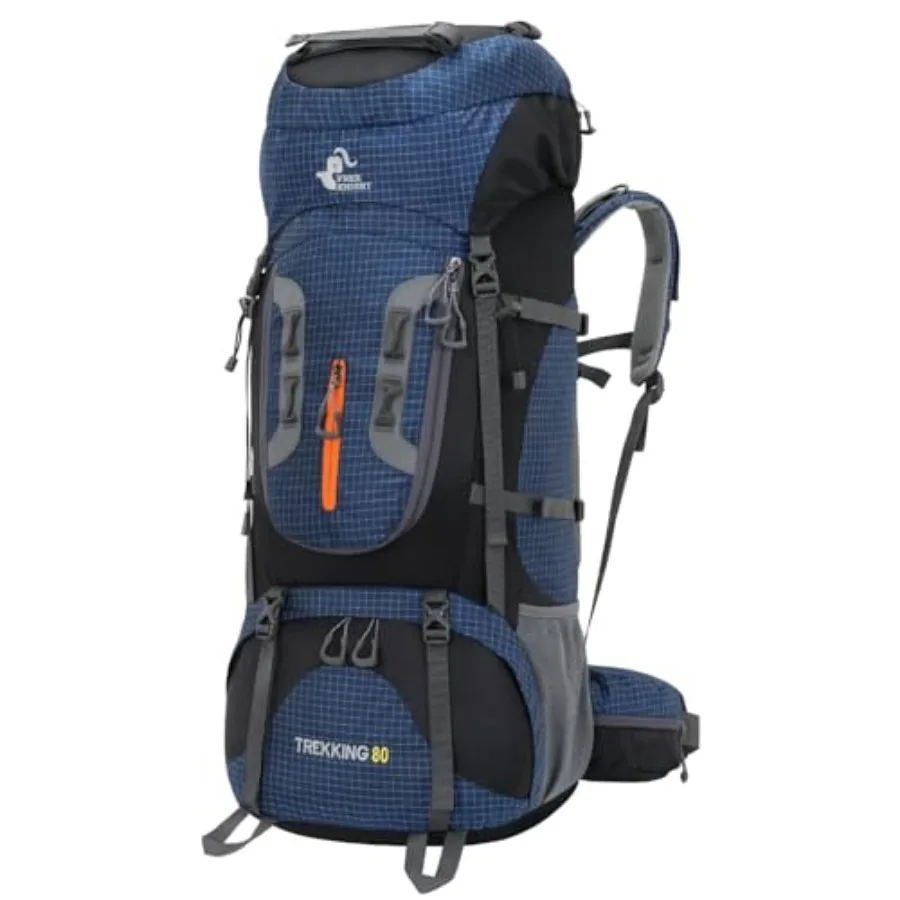 

80L Waterproof Hiking Camping Backpack with Rain Cover, Lightweight Outdoor Sport Travel Daypack for Climbing Touring
