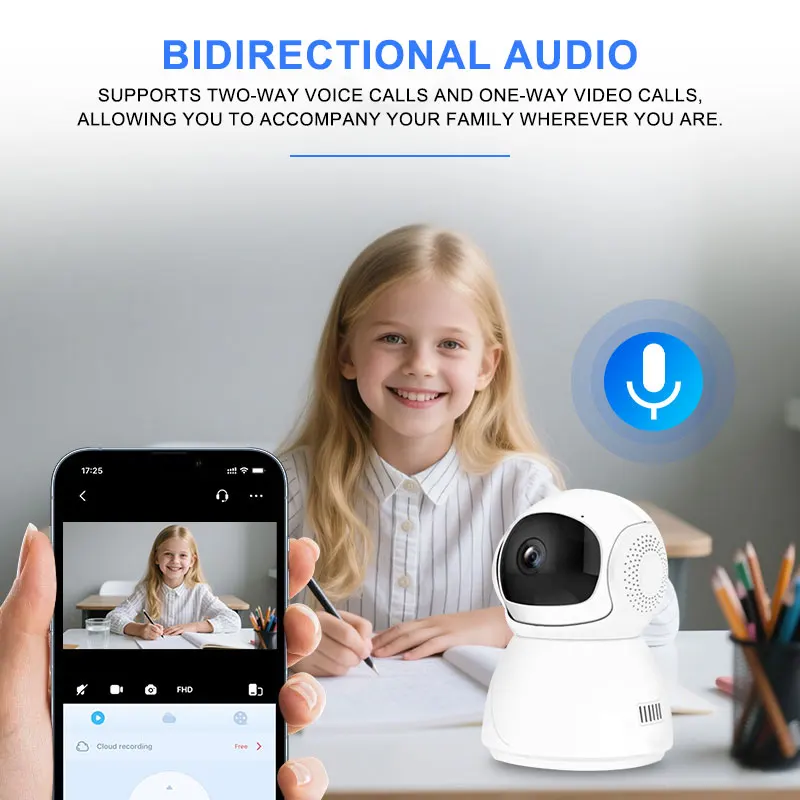 كاميرا PTZ لاسلكية كاميرا IP داخلية مراقبة واي فاي لكاميرا مراقبة للمنزل للرؤية الليلية كاميرا CCTV كاميرا كلب أليف #2