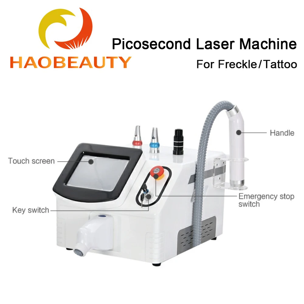 HaoBeauty Picosecond Laser Freckle Removal Equipment Laser Tattoo Removal Spot and Eyebrow Washing Machine