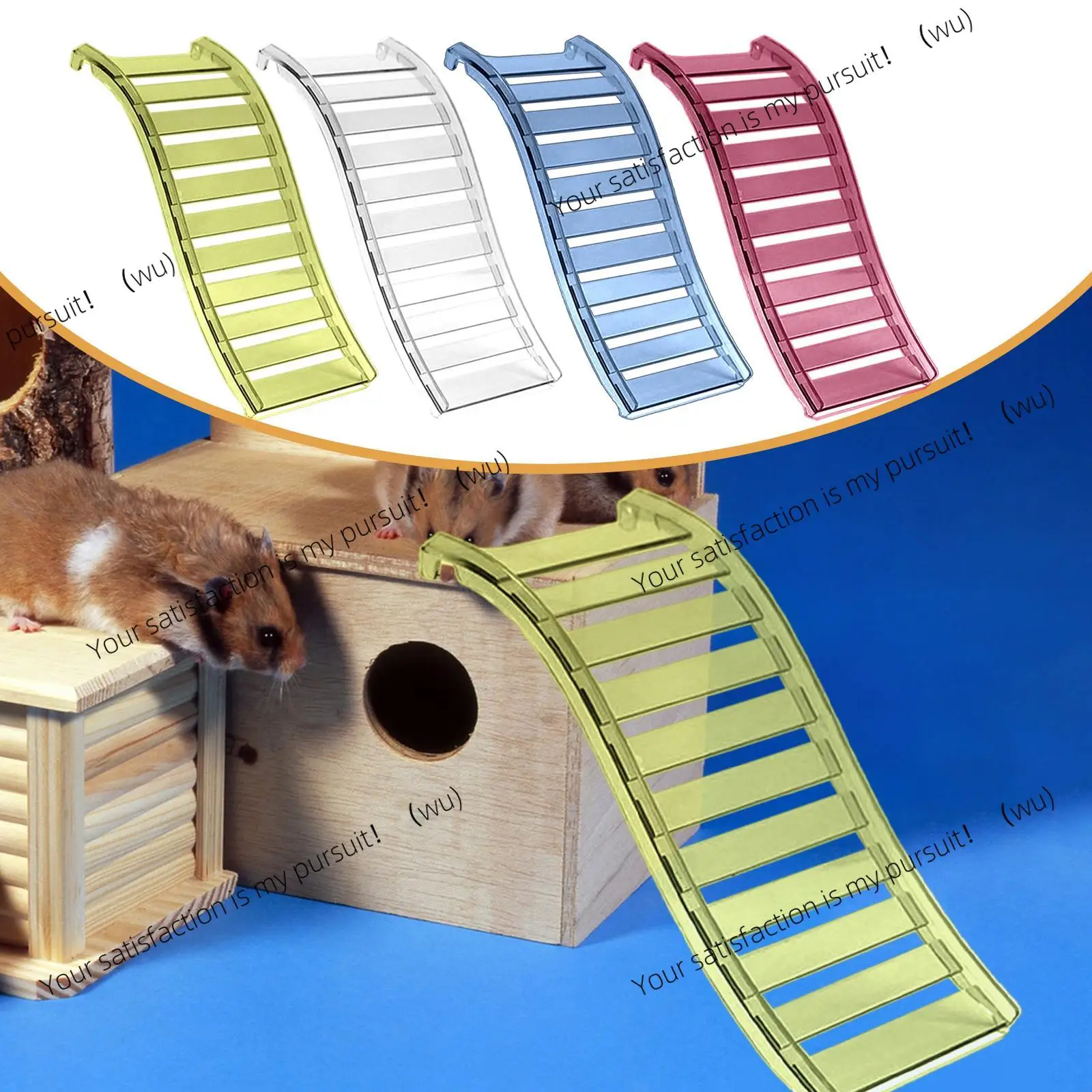 Hamster Ladder Hut Accessory for Platform Stable for Cage Decor Bridge for Hedgehog Small Pets Small Animals Rats Gerbils
