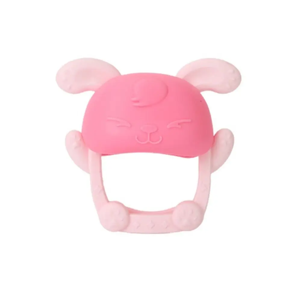 Alta qualidade silicone bebê mordedor brinquedo lavável coelho mordedor luvas treinamento aperto bpa livre bebê mastigar brinquedos infantil