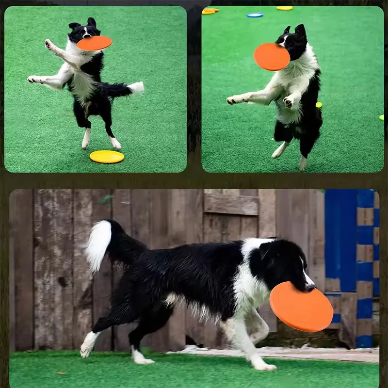 Heimtierbedarf, schwimmende fliegende Untertasse, Hundespielzeug, interaktives Training, weich, reißfest, bissfest, Outdoor-Spielzeug für Hunde