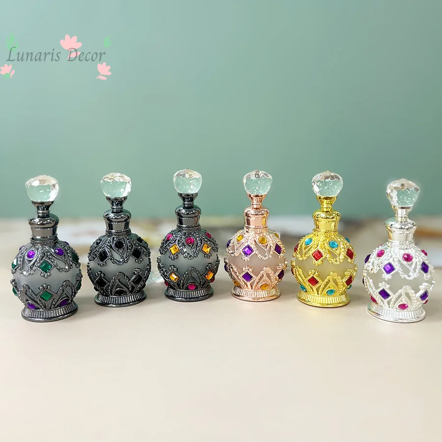 Jewelry-inlaid realme Weilan perfume essential oil refill empty bottles for decorative storage bottles