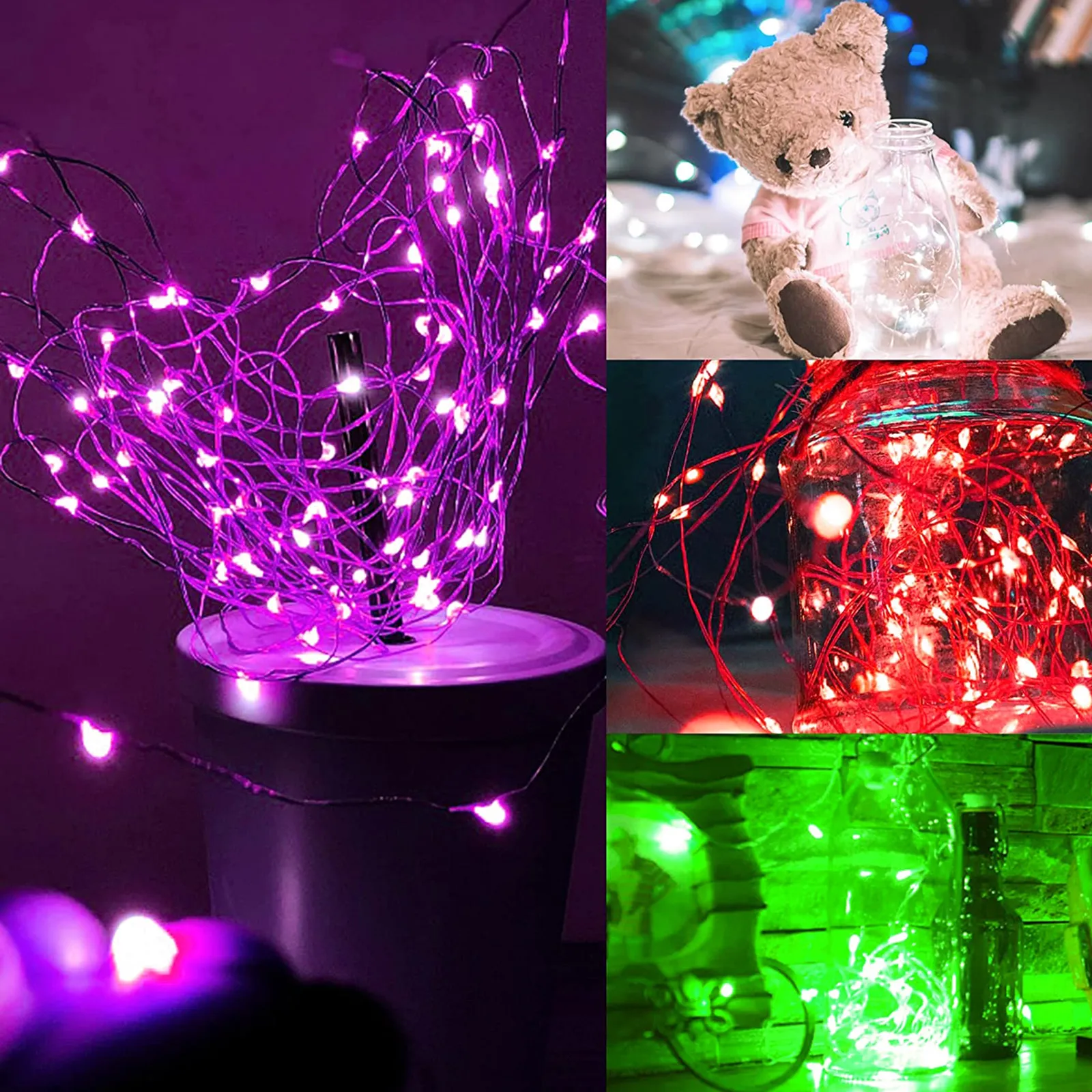 

6Pcs LED String Light Decorative Fairy Lights for Festival Wedding Party Indoor Outdoor Christmas Garden Decoration Copper Wire