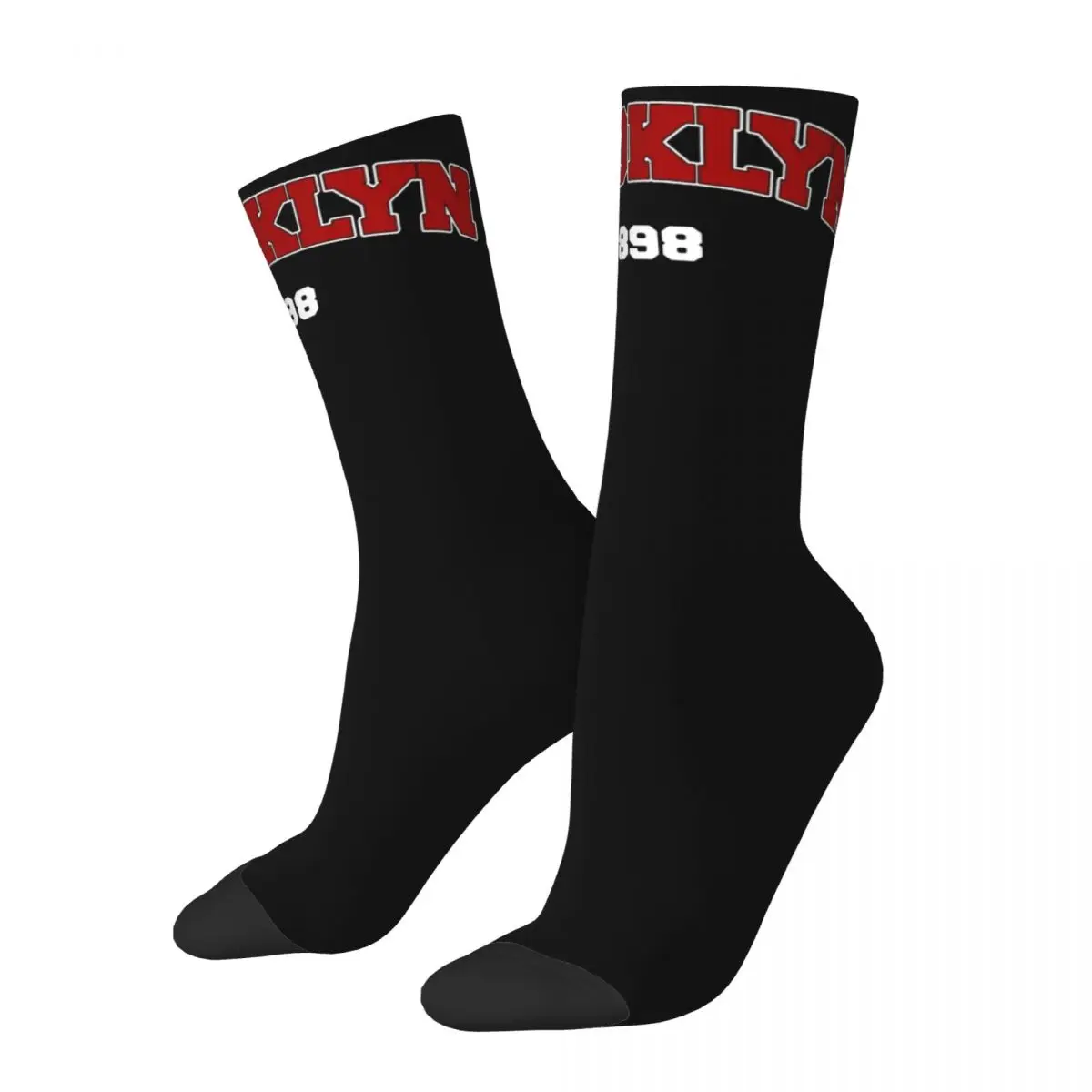 Letter Print 1898 Brooklyn New York Socks for Women Men Merch All Season Super Soft Middle Tube Socks Non-slip