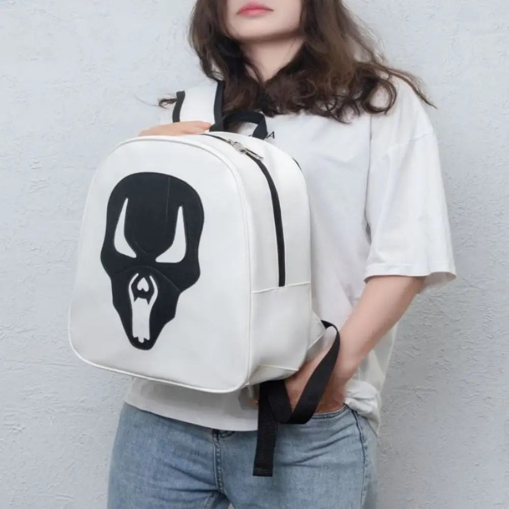 PU Leather Halloween Skull Head printed Bag Zipper Handbag Halloween Ghost Skull zaino borsa da viaggio impermeabile