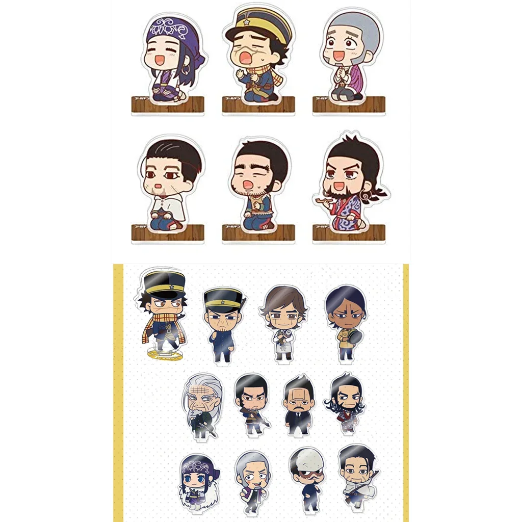 Anime Tsurumi Tokushirou Shiraishi Yoshitake Mini Figure Doll Sugimoto Saichi Kochobe Asuko Acrylic Stand Model Cosplay Toy Gift