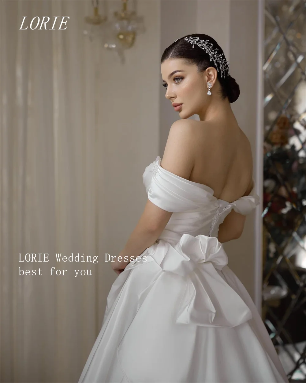 

LORIE Luxury A Line Wedding Dress Sweetheart Pleat Bridal Dresses Waist Cinching Temperament Wedding Gown Customized 2026