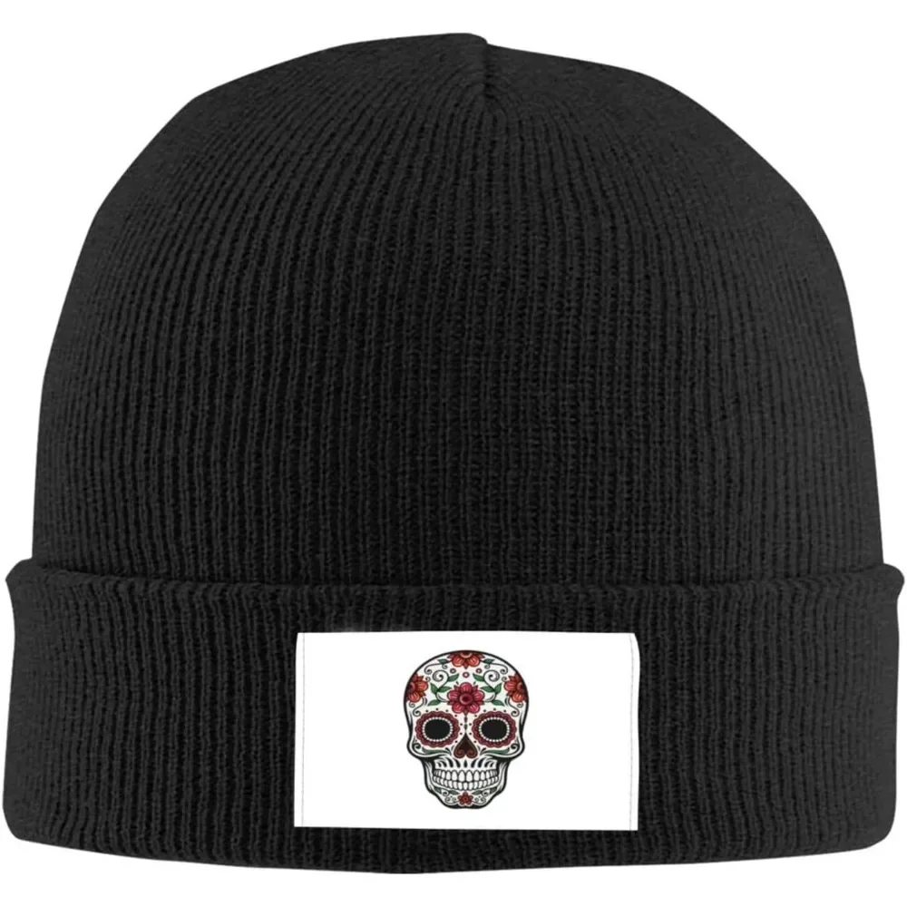 Calavera Craneo,Soft and Warm Beanie Hat Skullie Cap for Women  Men