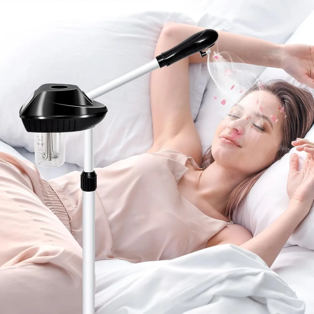 Professional Facial Steamer, Facial Deep Cleaning, on Wheels, Adjustable Height for Spa, Salon and At Home Use