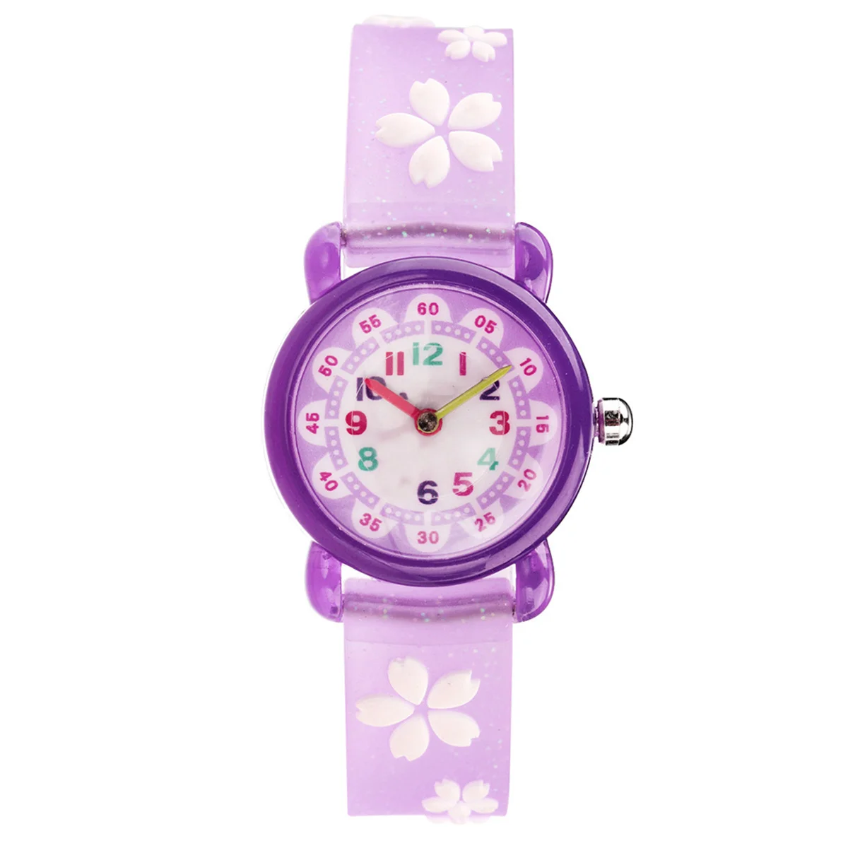 Часы Фиолетовые мультяшные кварцевые наручные часы для прекрасного дизайна Идеальный подарок для студентов Часы