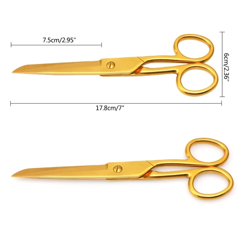 Office Home Decor Golden Scissors Pen Holder Cutter Tailor Fabric Paper Cutting Tools Craft Shears Gold Scissors