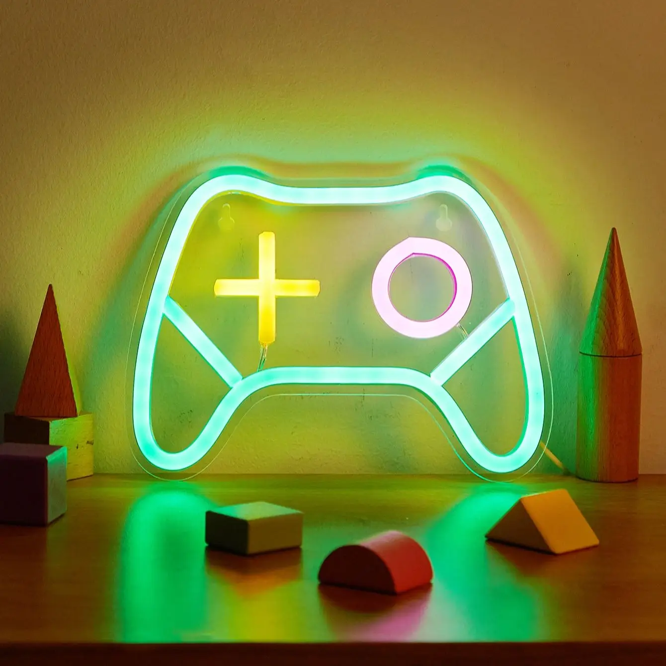 

Светодиодная неоновая вывеска Chi-buy в виде игрового контроллера, USB-питание, ночник, 3D-декор для стен, лампа-вывеска для спальни и гостиной