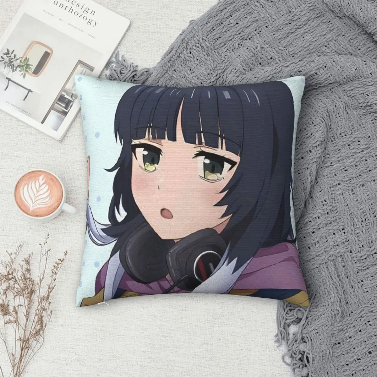 Cartoon Witch Watch Anime Square Pillowcase Pillow Cover Cushion Decor Comfort Throw Pillow for Home Sofa