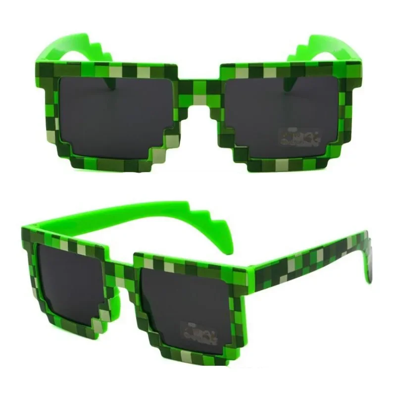 New Size SECCO Trendy Glasses Funny Party Vintage Plaid Square Sunglasses My World Personalized Color Sunglasses image 4