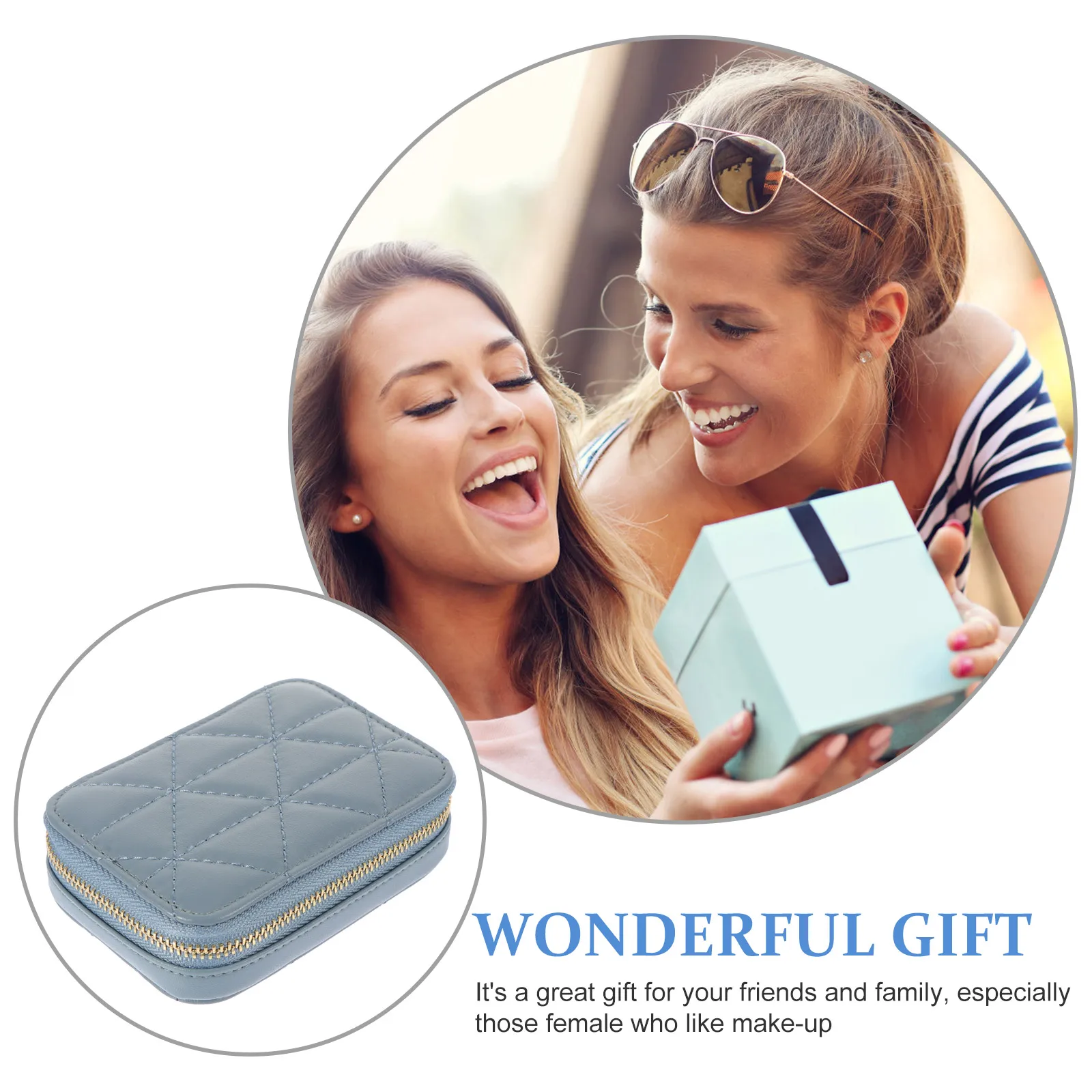 Lip Gloss Storage Bag Portable Lipstick Pouch Comfortable Surface Durable Zipper Makeup Organizer Travel Use Lipstick