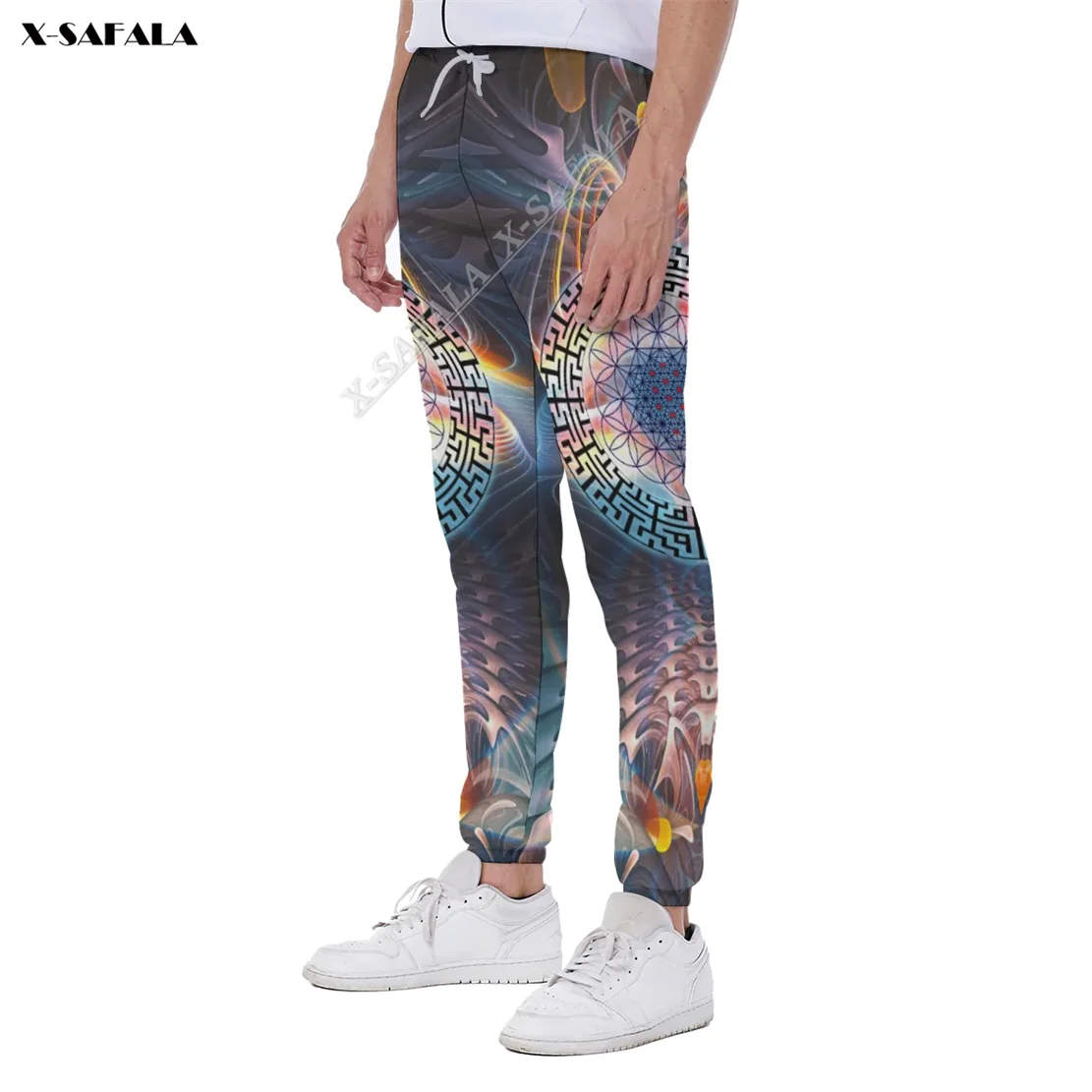 Spiritual  Gift Sacred Geometry 3D All Print Trousers Men Sweatpants Casual Long Joggers Streetwear Autumn Loose Sports Pants