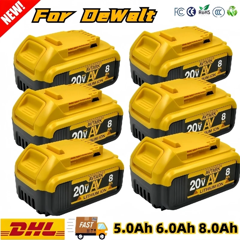 

DCB200 20V 8000mAh genuine Lithium Replacement Battery For Dewalt 18V DCB184 DCB200 DCB182 DCB180 DCB181 DCB182 DCB201 Battery