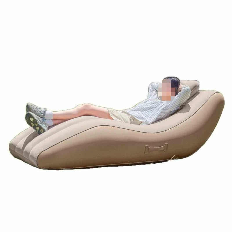 Outdoor camping, lazy inflatable sofa, household balcony, floor covering, portable recliner sofa