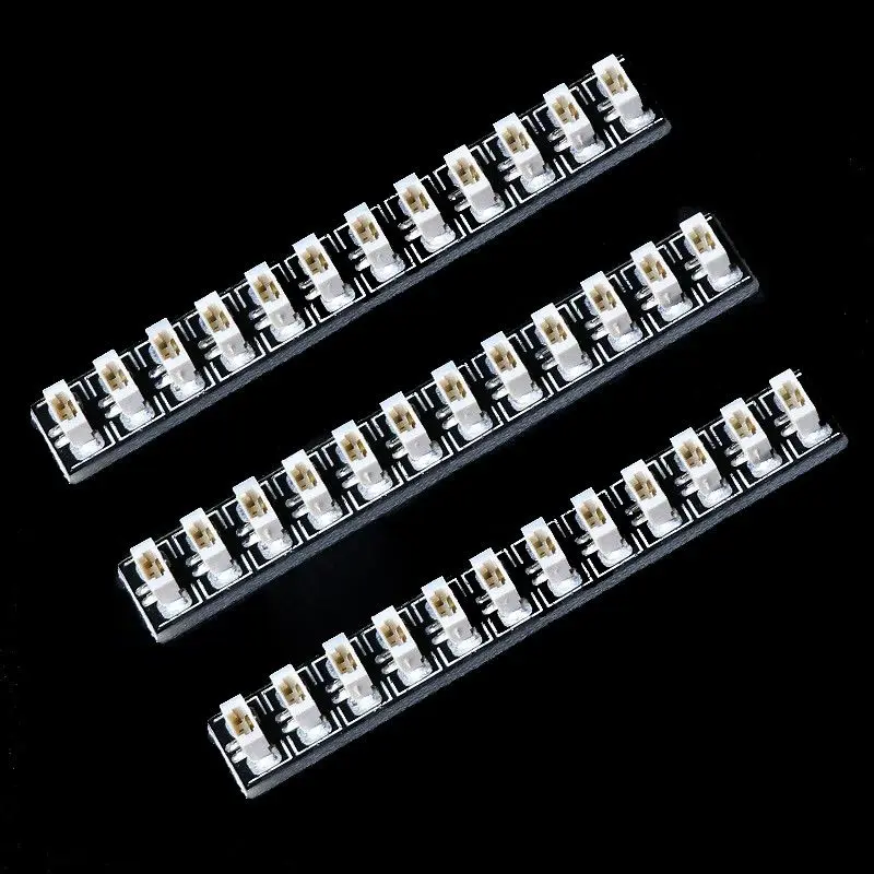 LED-Lichtzubehör, 3 Stück/Packung, für 0,8 mm 2-12-polige Schnittstellen-Erweiterungsplatine, kompatibel mit Bausteinmodellen
