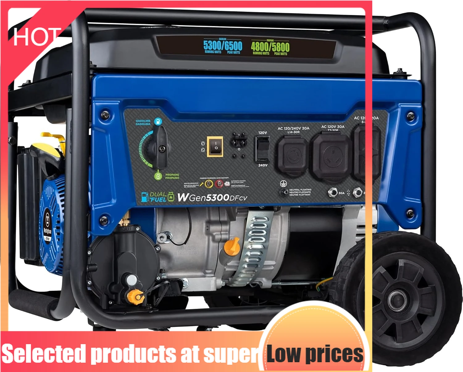 6500 Watt Dual Fuel…