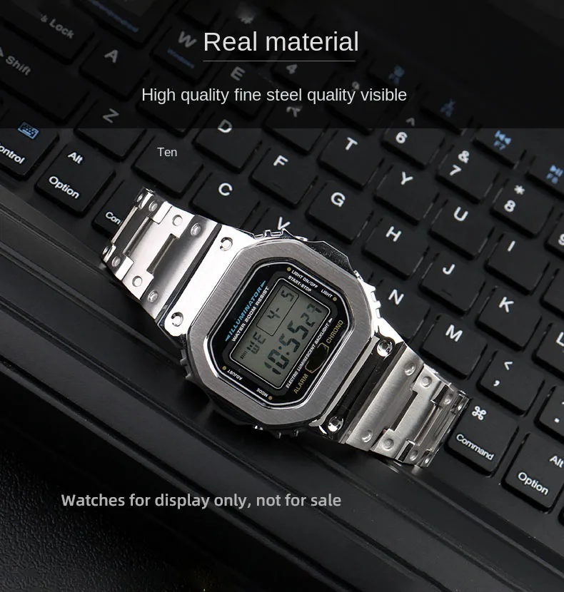Mod kit DW5600 DW-5600 stainless steel case bezel bracelet for Casio DW5610 Metal strap case GW-B5600 G-Shock men's watchband