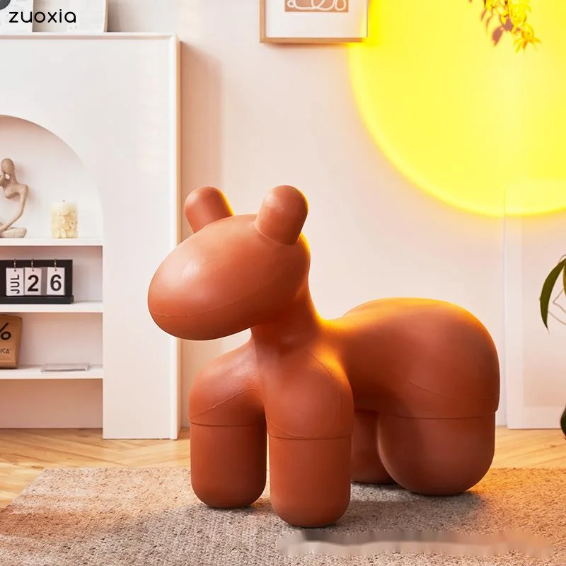 Web Celebrity Designer Change Shoe Stool Nordic Creative Animal Chair Living Room Casual Single Hippo Cartoon Children's Chair