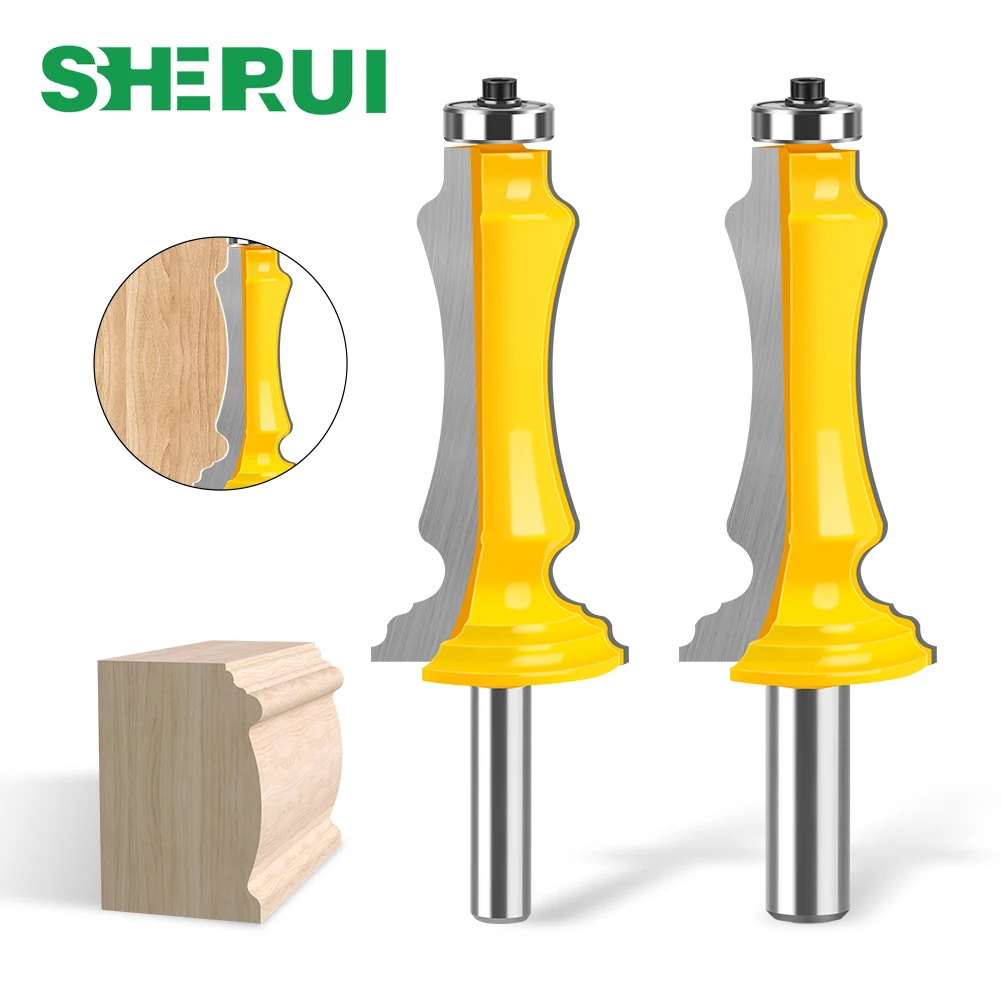 

8/12mm 1/4" Shank High Line Handrail MillingXutter Slot Milling Cutter Trimming Cutter Woodworking Milling Cutter Tools