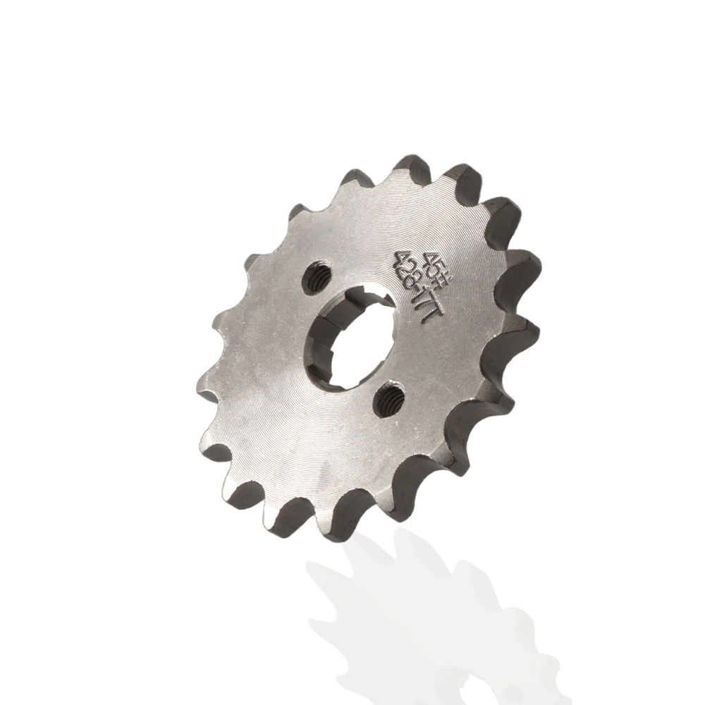 Motorcycle Front Engine 428# 17T Chain Sprocket With Retainer Plate Locker For Scooter Moped Dirt Pit Bike ATV Quad Go Kart Part