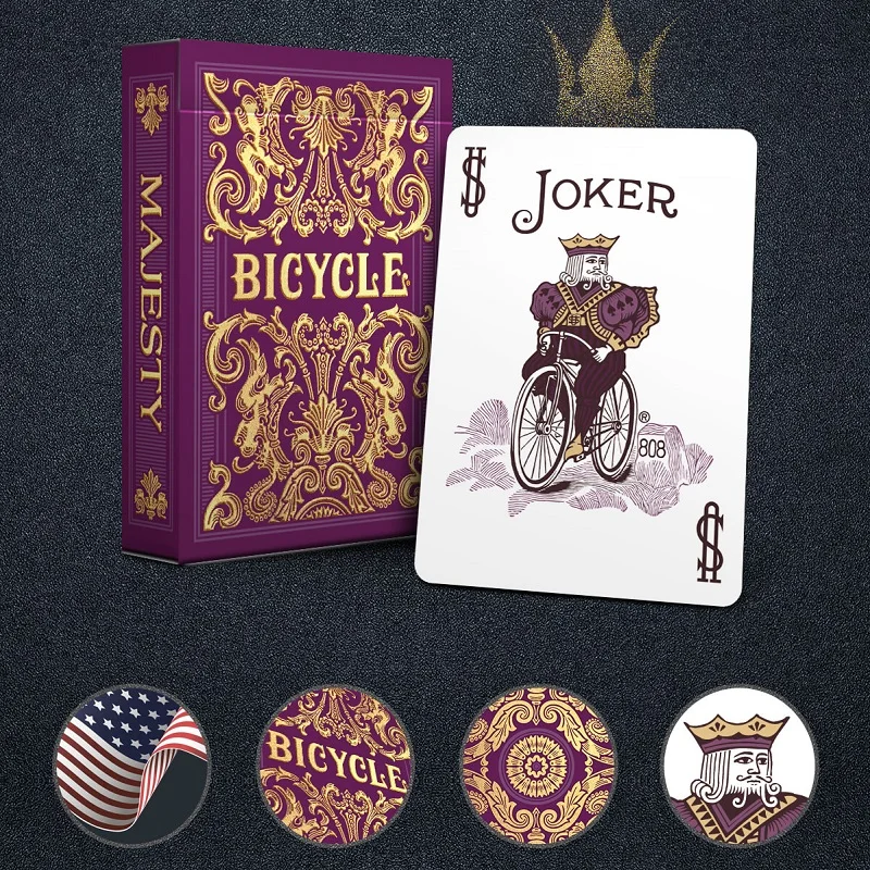 Bicycle Majesty Playing Cards USPCC Collection Deck Card Games Magic Tricks Props for Magician