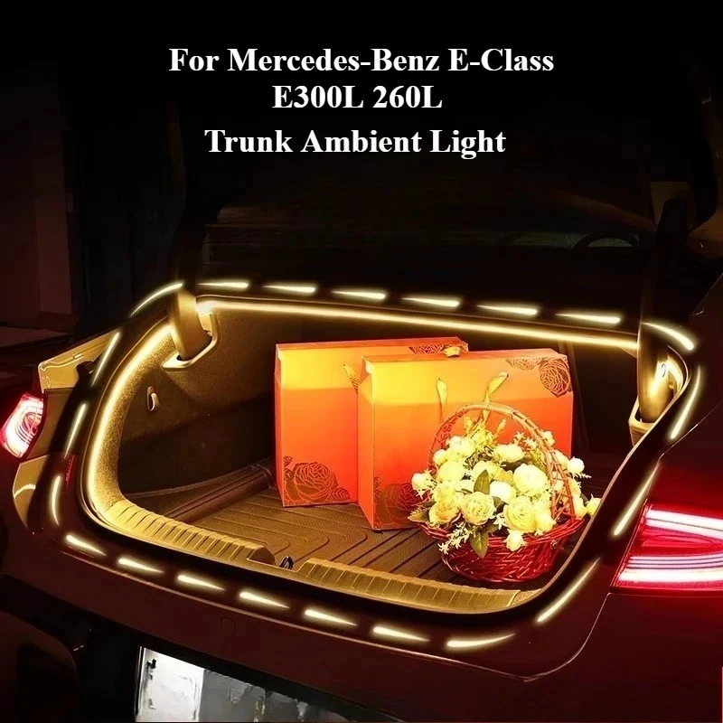 

Для Mercedes-Benz E-Class E300L 260L багажник автомобиля, окружающая световая полоса, гибкая силиконовая подсветка для багажника «сделай сам», наружное освещение для кемпинга