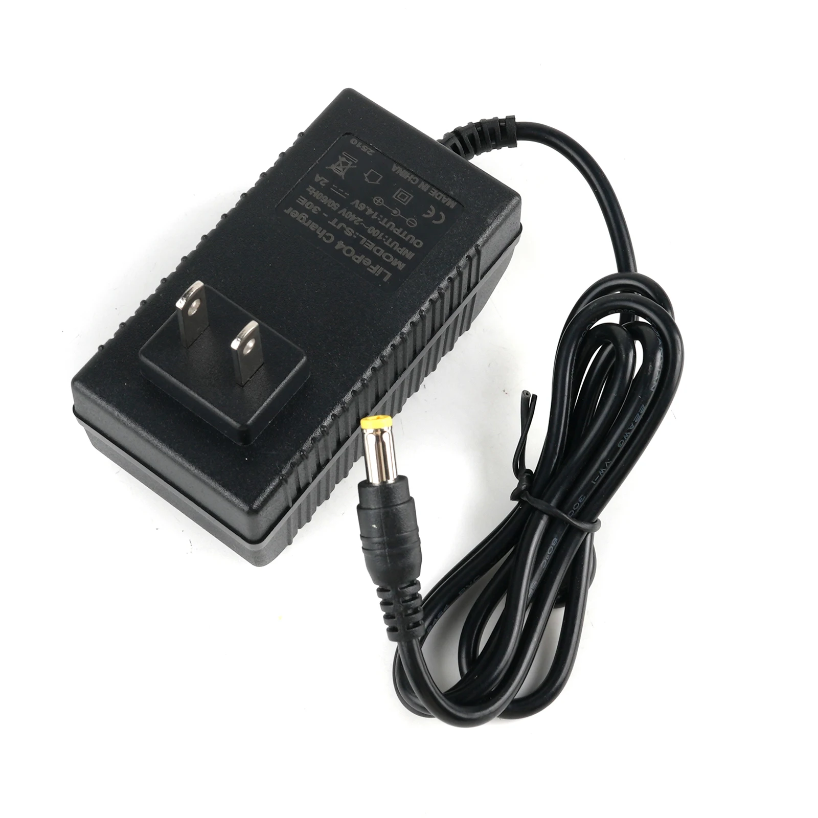 14.6V 2A LiFePO4 Battery Charger 100-240V Power Adapter with DC Jack Female Socket Connector Tool PC Peripherals Setup
