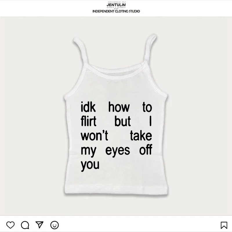 Y2k Vintage Punk Gothic Camisole Top Grunge Damen Korsett Emo Mädchen Tank Tops Ästhetische Grafiken Druck Kleidung Crop Top Baby T-Shirt