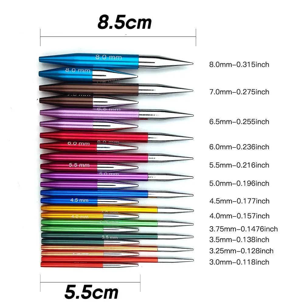 12Prs Interchangeable Crochet Needles Aluminum Circular Knitting Needle  Weaving Yarn Knitting Tools Set With Needle Storage Bag