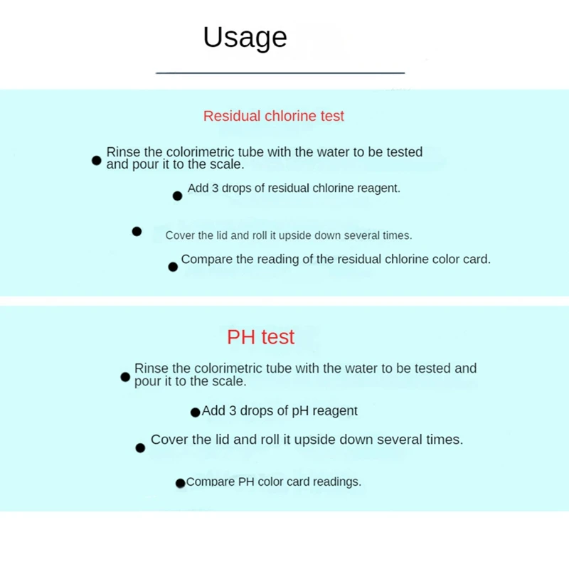 Pool And Spa Water Test Kits, PH And Free Chlorine Water Chemistry Test Kits,Acid-Base Water Test Box