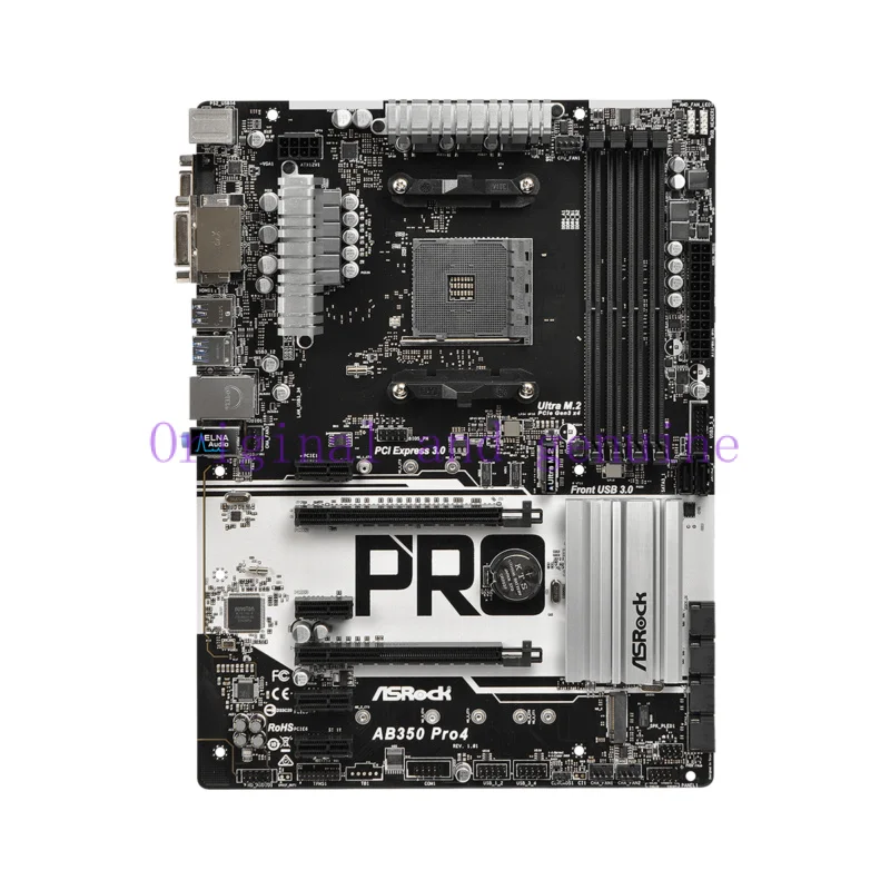 FOR ASRock AB350 Pro4 Motherboard AMD B350 Socket AM4 DDR4 Ryzen M.2 DVI ATX D-Sub