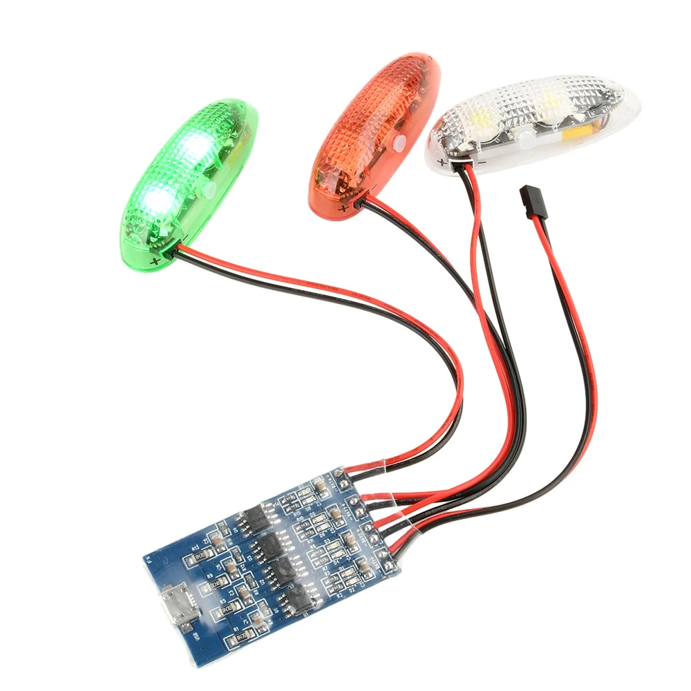 ワイヤレス航空ライト LED ライト固定翼 FPV RC 航空機トラバースマシン夜間飛行ライト 4 モード LED ライト